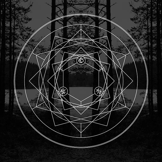 A magic circle over a forest background.